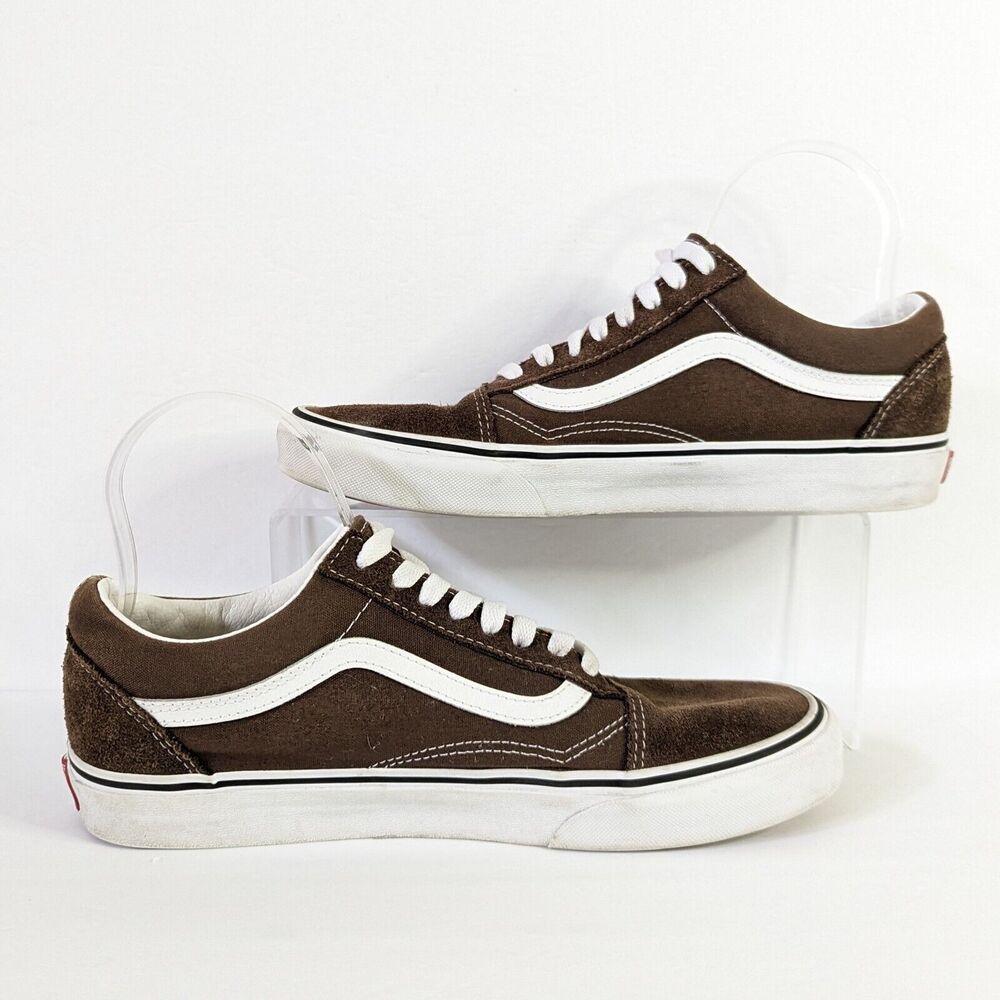 Vans Old Skool Chocolate Brown Suede Low Top Sneakers Men Size 9 Womens 10.5 - Picture 6 of 11